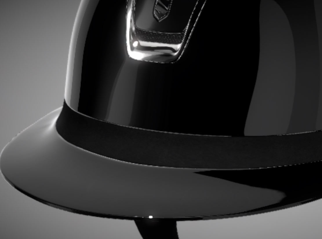 Miss Shield 2.0 #7 Fast Custom Glossy with Alcantara Top Helmet Black Chrome Trim and Blazon