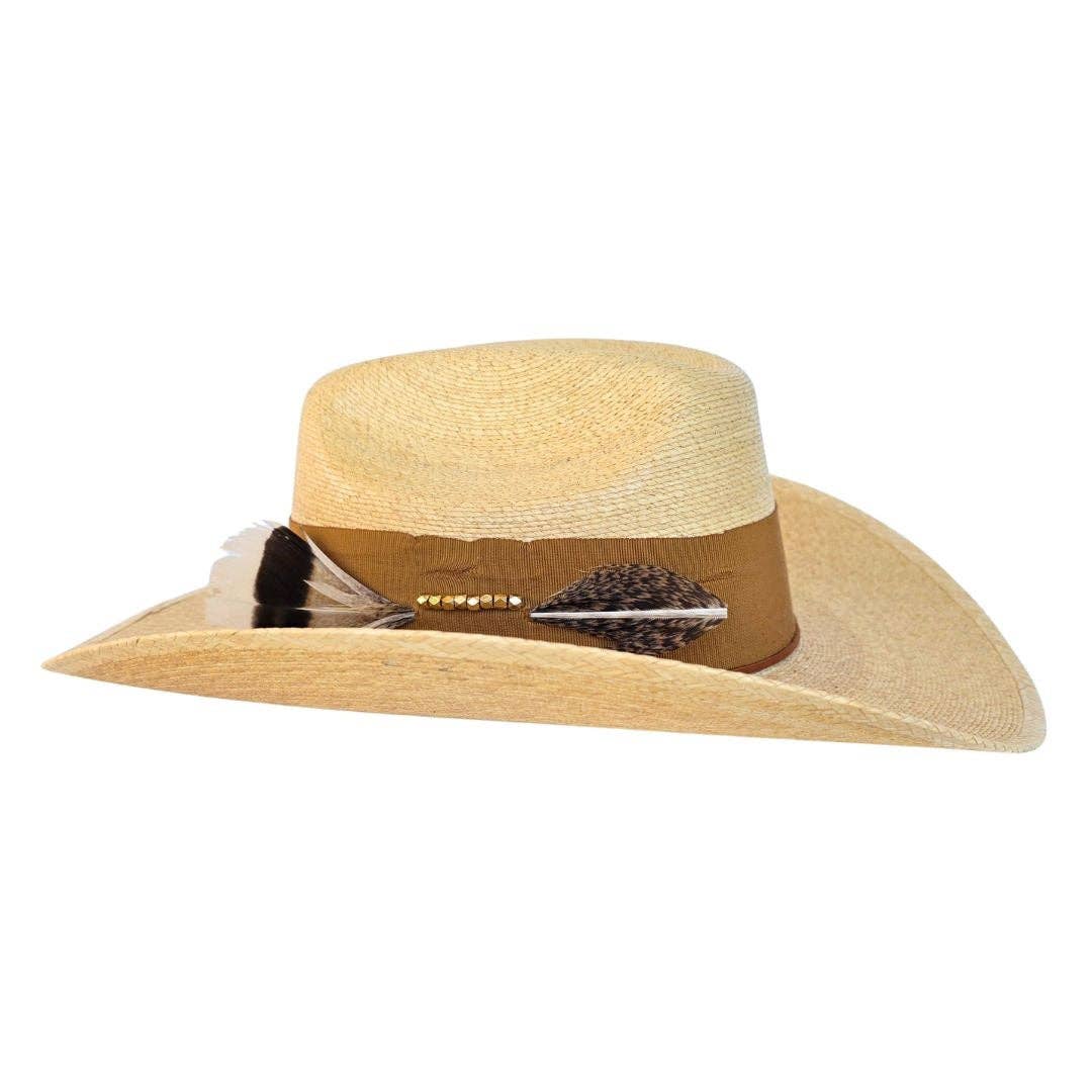 Haven Straw Cowboy Crown Hat - Tan - Luxe EQ