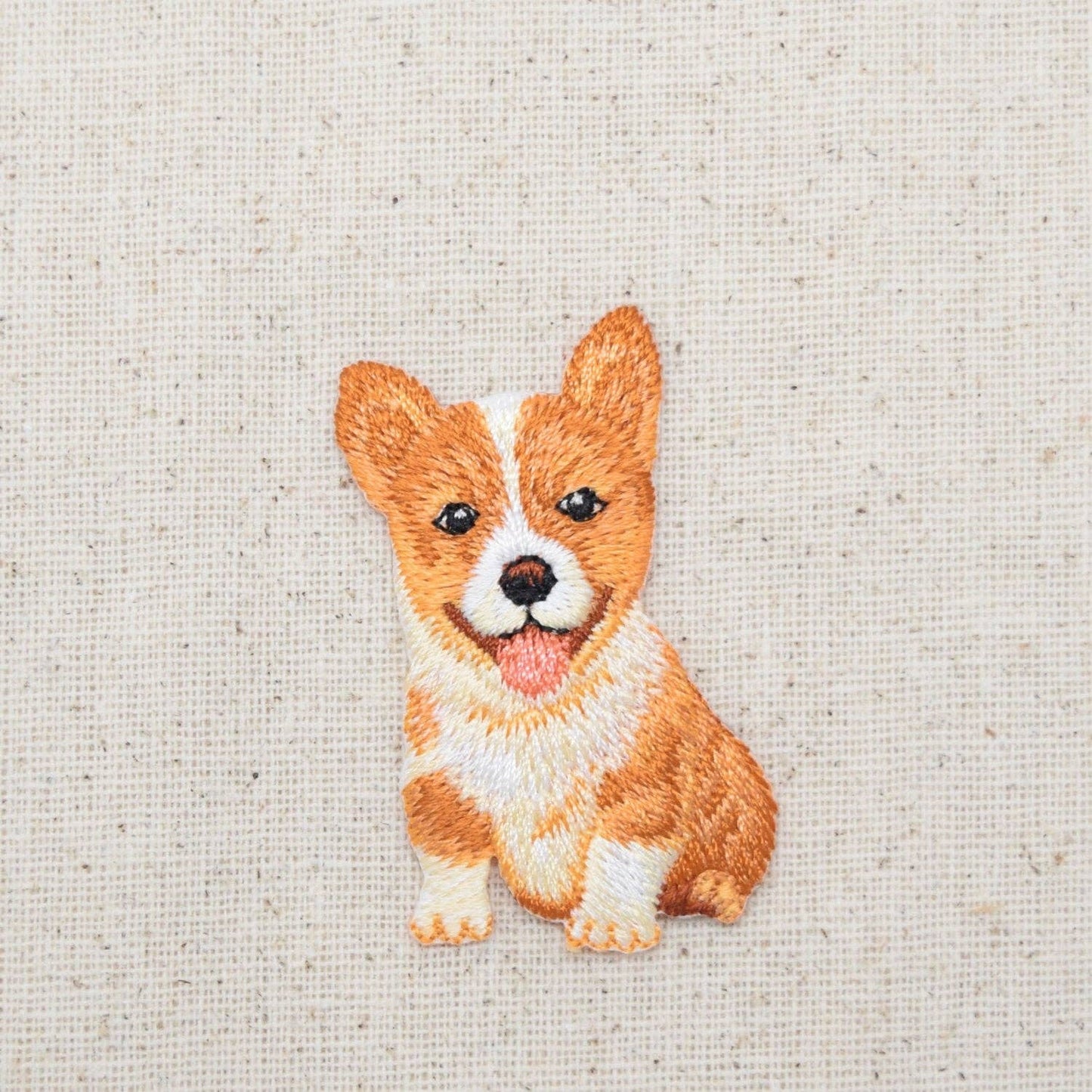 Corgi Puppy Dog Sitting Full Body Embroidered Iron on Patch - Luxe EQ