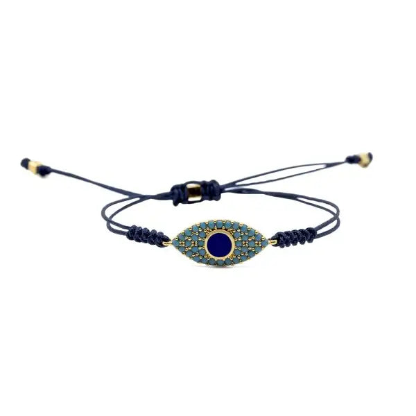 Atelier Petites Pierres Evil Eye Cord Bracelet - Luxe EQ