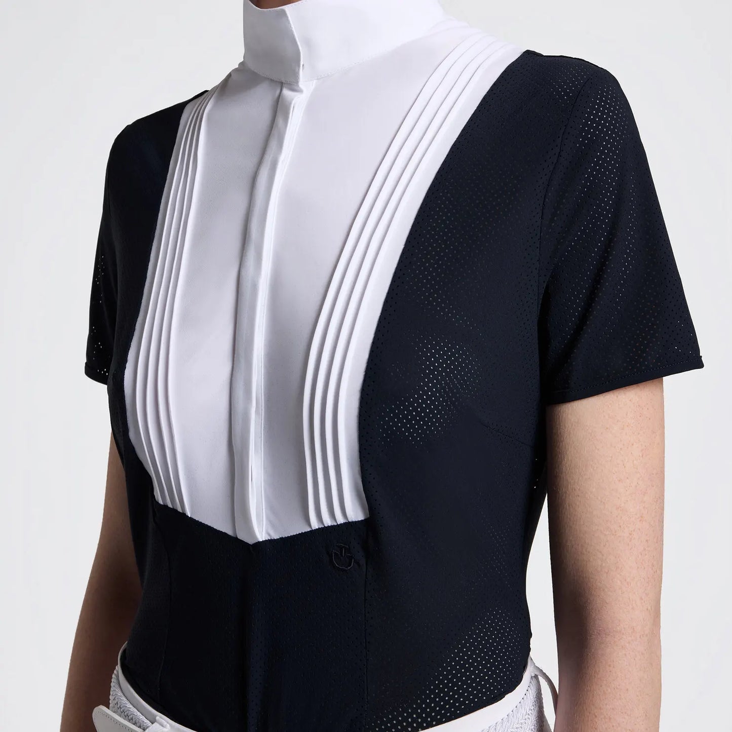 Cavallaria Toscana Women's Perforated S/S American Shirt CAD098_JF022