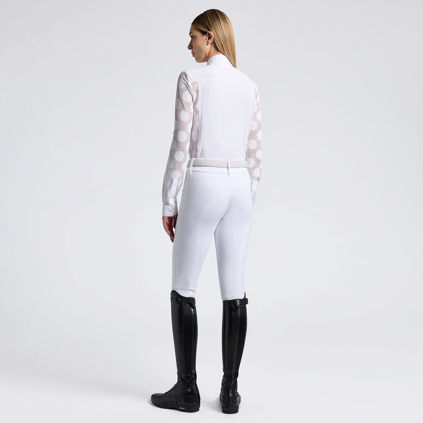 Cavalleria Toscana CAD278 Women's Perforated Jacquard & Jersey w/ Buttons