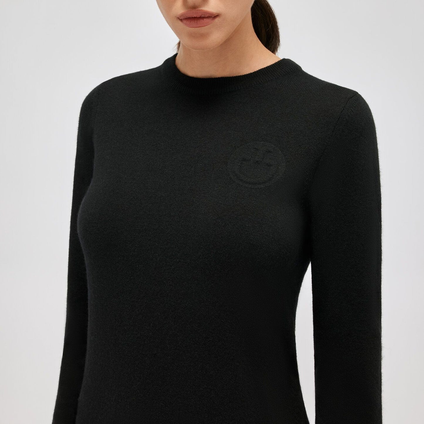 Cavalleria Toscana CT Embossed Crew Neck Cashmere Blend