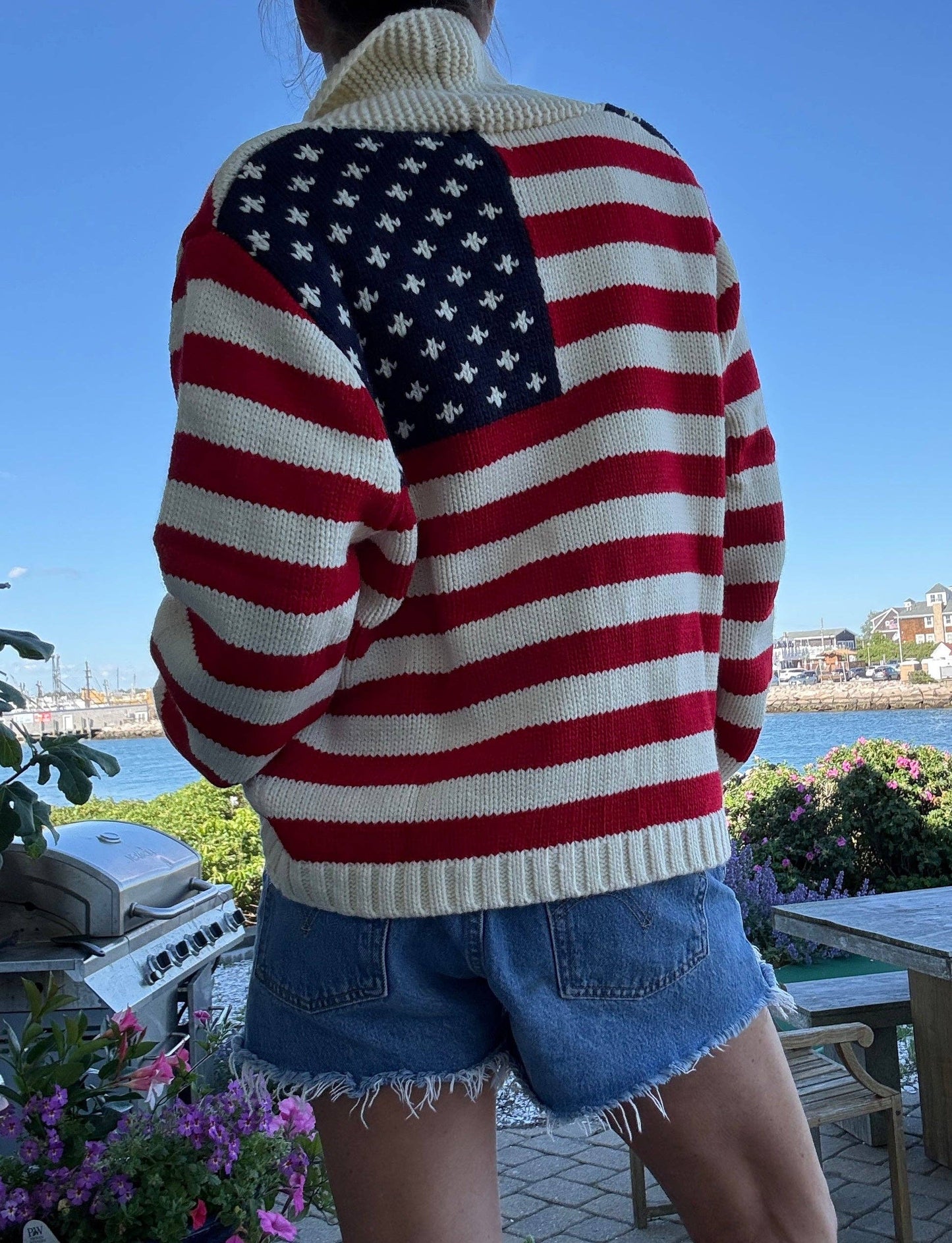 ZIP Varsity Flag Cardigan - Luxe EQ