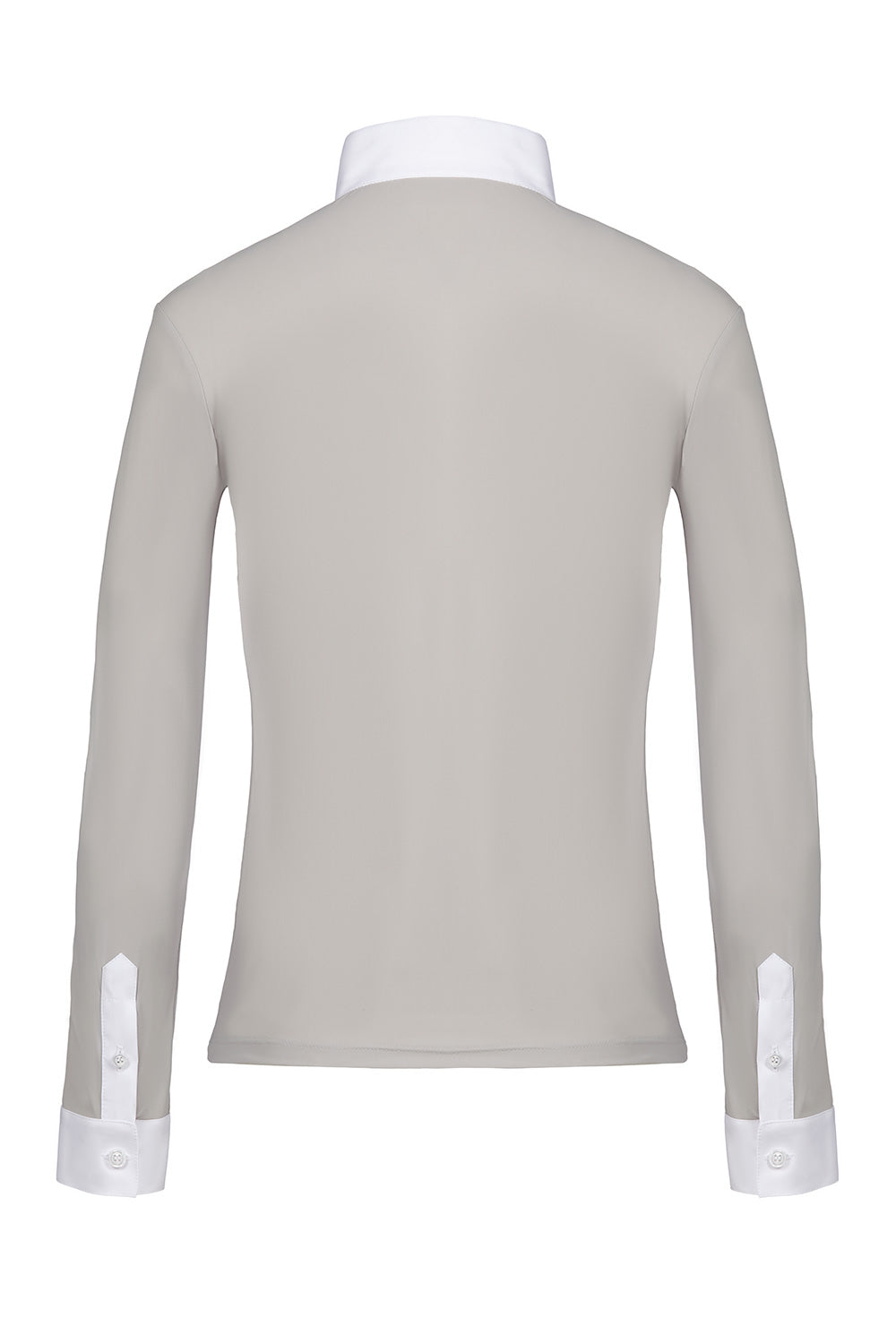 Cavalleria Toscana Young Rider Long Sleeve Polo Grey/White - Luxe EQ