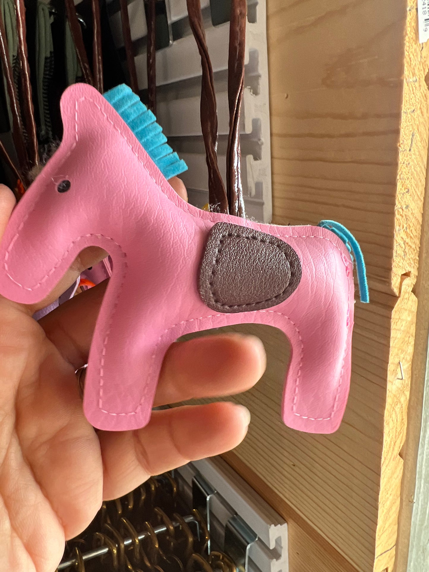 Luxe Vegan Leather Horse Charm