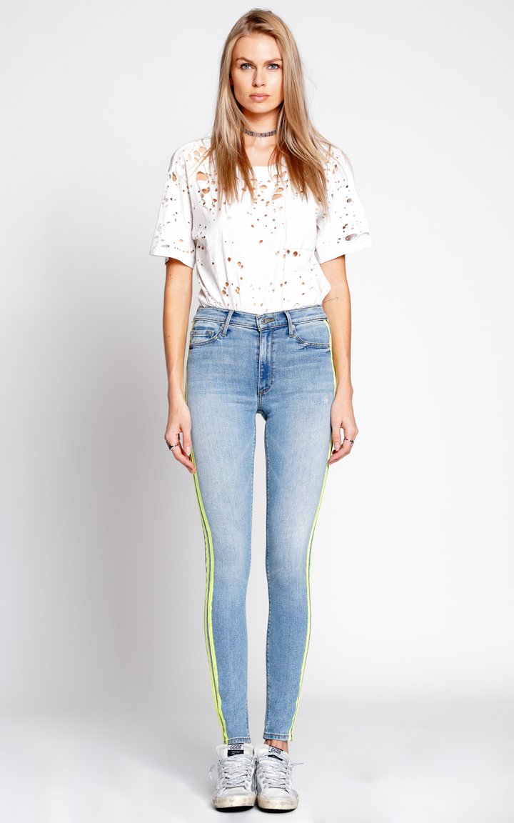 Black Orchid Denim Gisele High Rise Super Skinny with Racer Stripes - Roll With It - Luxe EQ