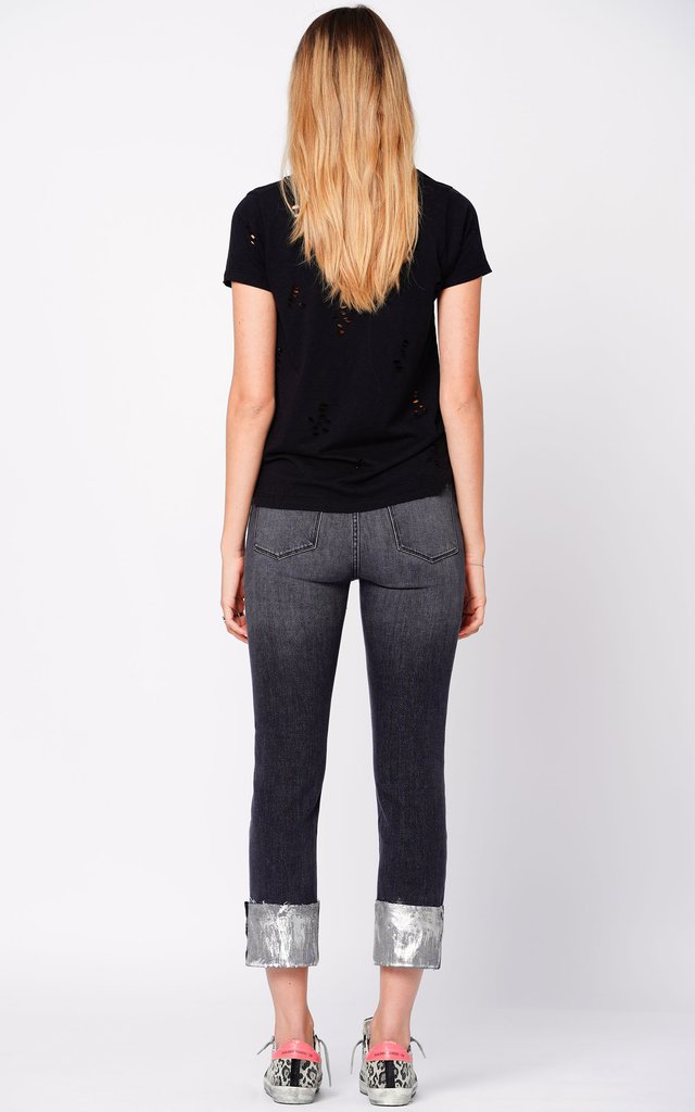 Black Orchid Denim Taylor Straight Foil Hem - Bring It Back - Luxe EQ