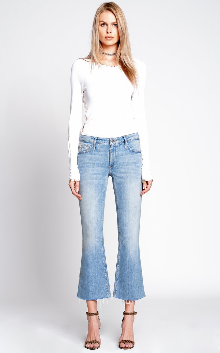 Black Orchid Denim Chrissy Kick Flare with Racer Stripes - Santa Monica - Luxe EQ