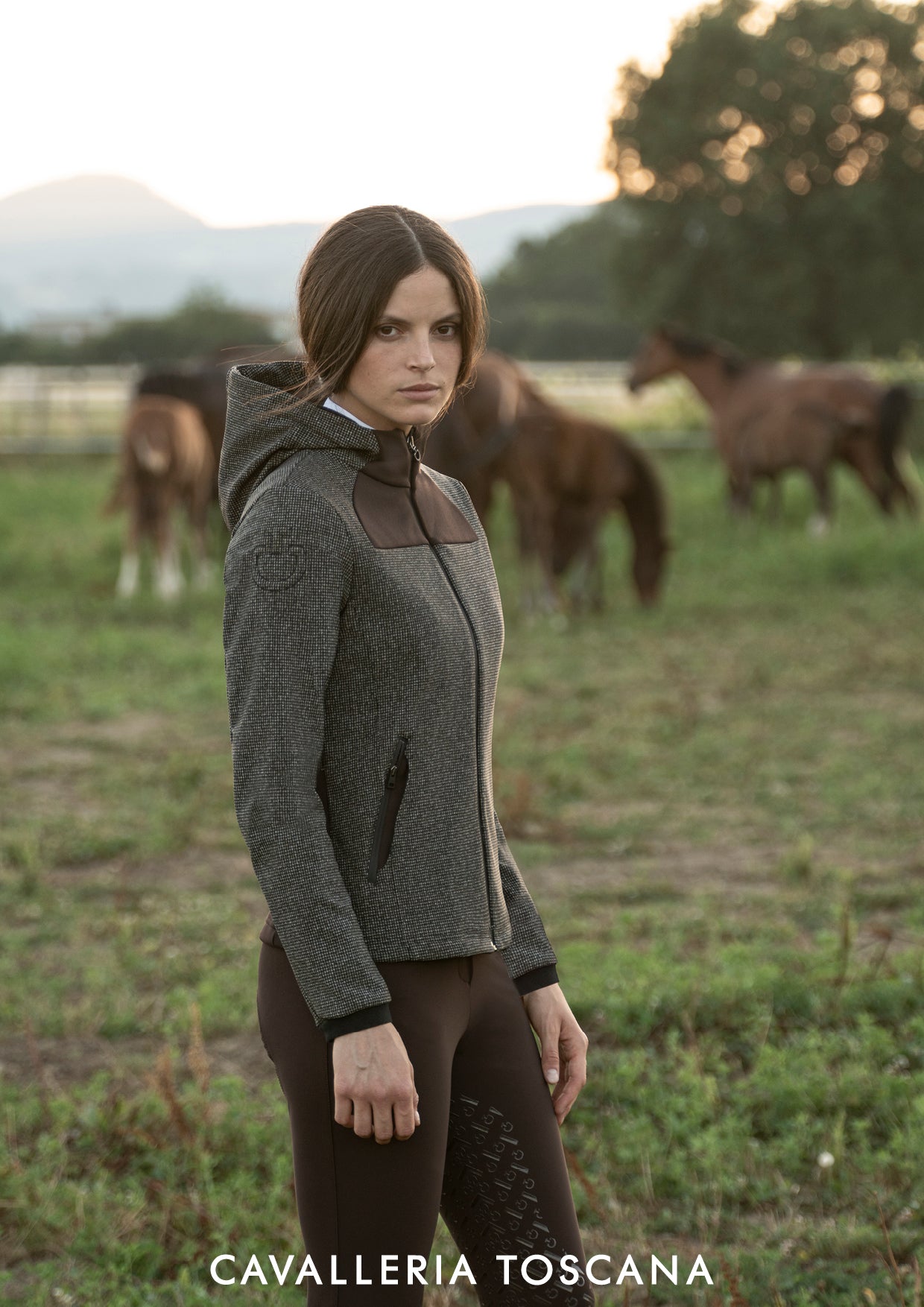 Cavalleria Toscana Hooded Jacket With Piquet Inserts FED070 - Luxe EQ