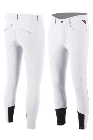 Cavalleria Toscana Men's New Grip System Breeches with Logo Tape White
