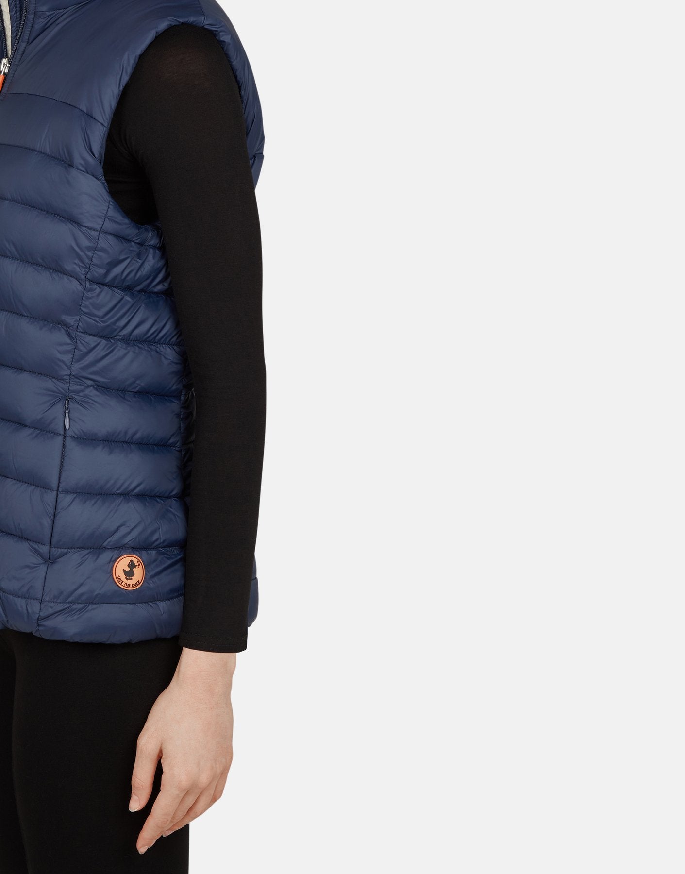 Save The Duck Women's Giga Vest With Fleece Navy