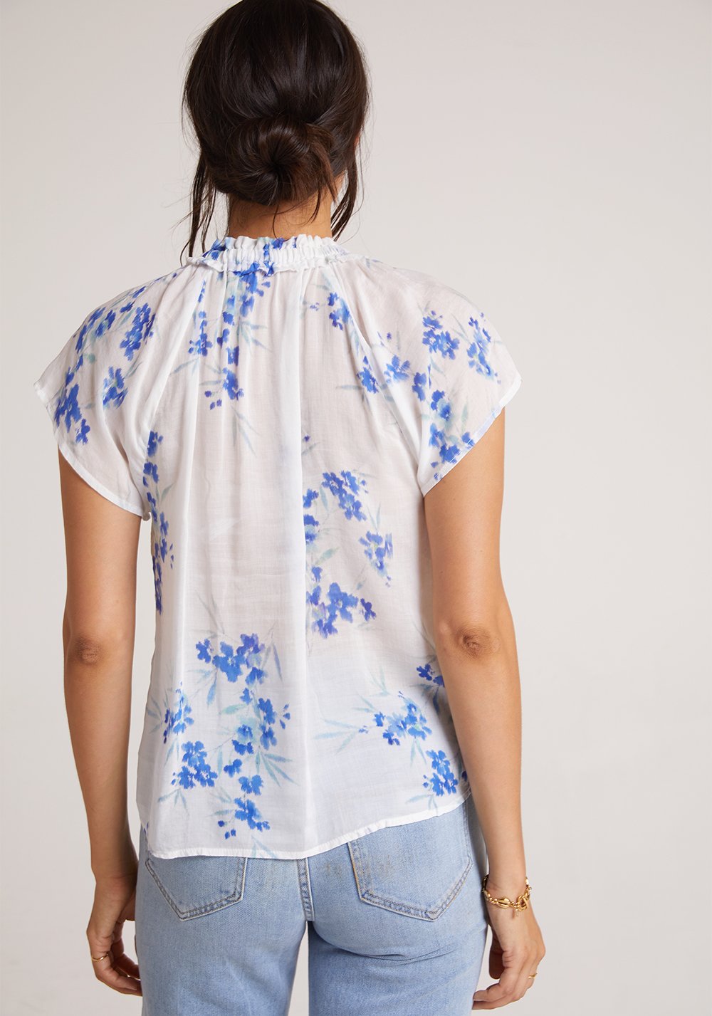 Bella Dahl Mock Ruffle Neck Raglan Top - Luxe EQ