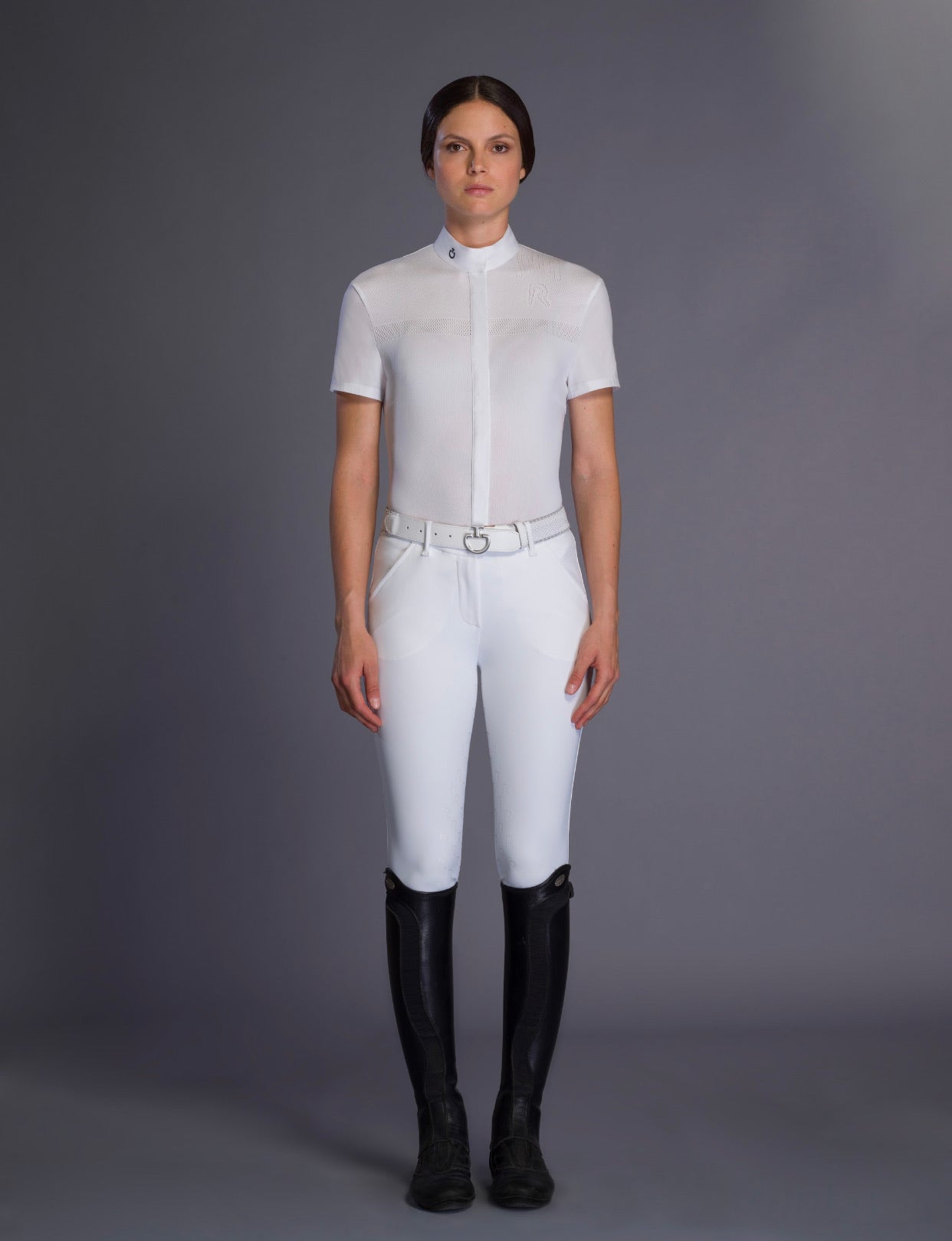 Cavalleria Toscana Laser Perforated Tech Knit S/S Shirt CAD160 - Luxe EQ