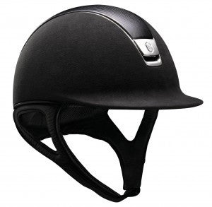 Samshield Miss Shield Helmet Custom Matte with Crystal Fabric Top and 5 black crystals
