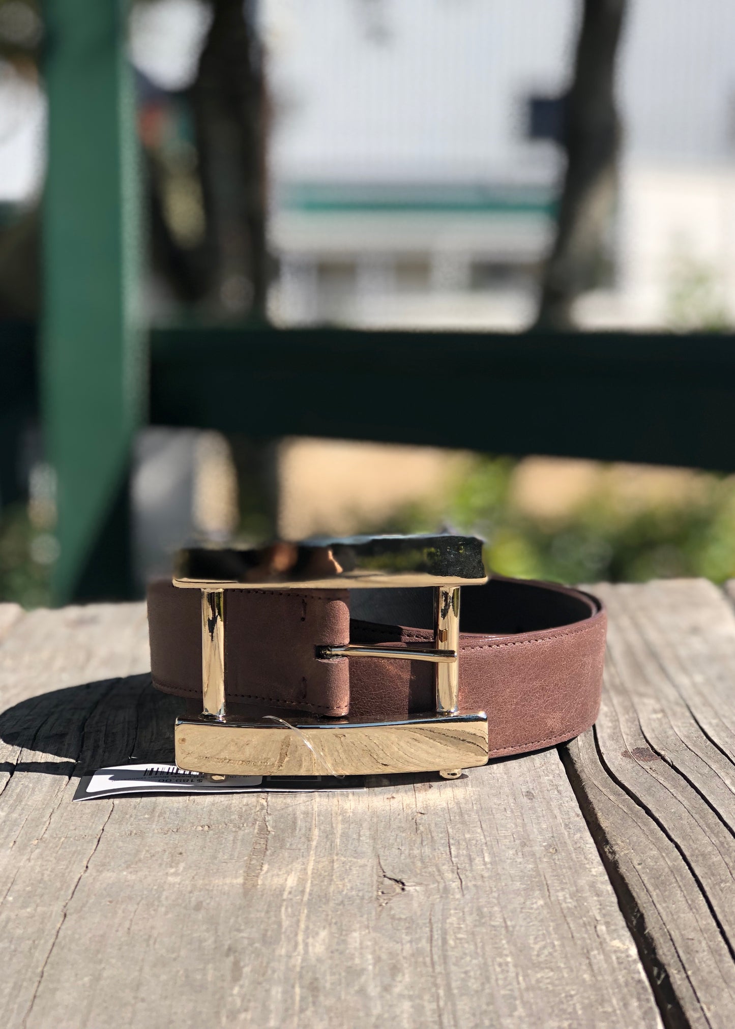 Duftler Belt H buckle Brown Distressed - Luxe EQ