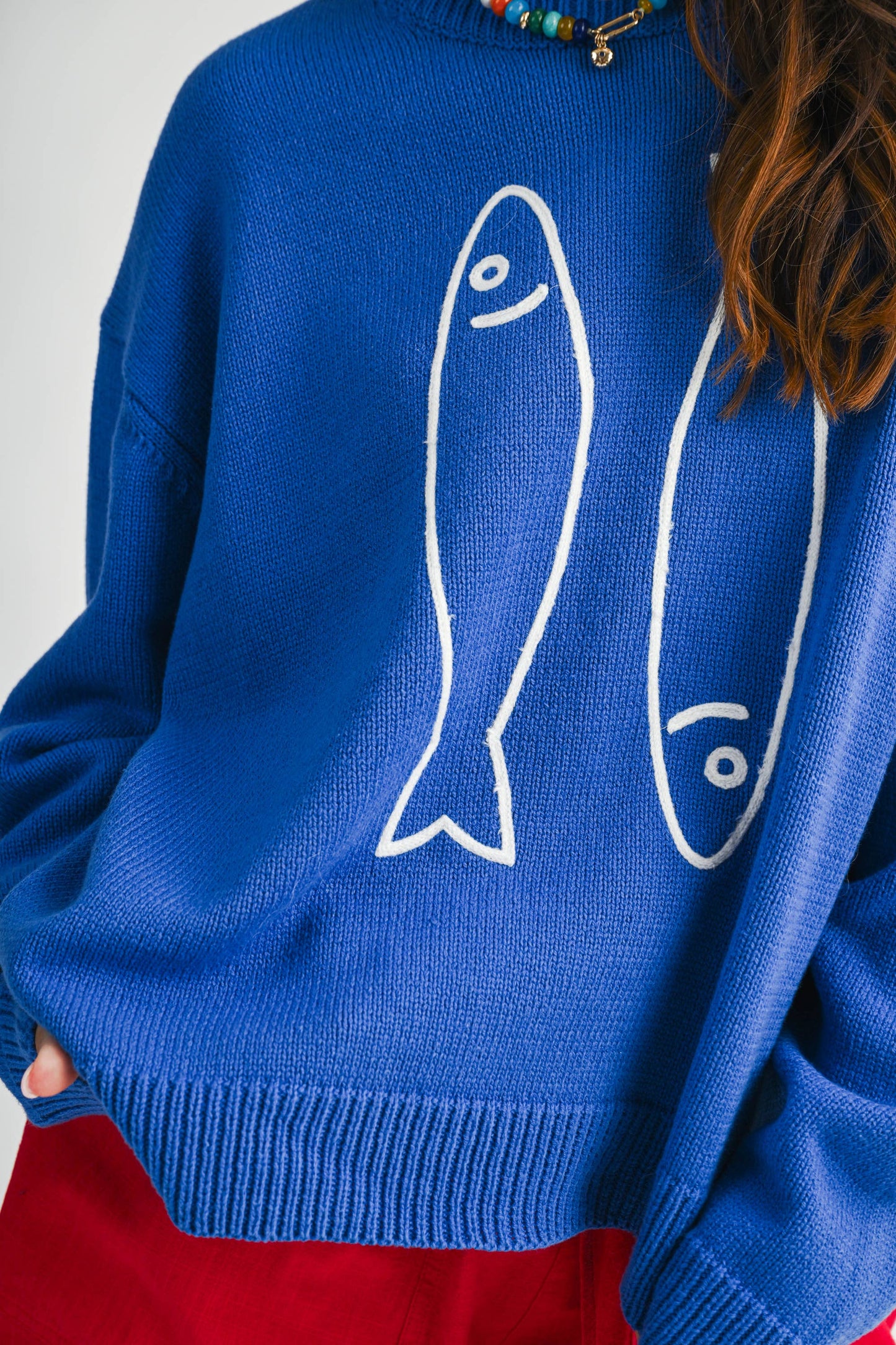 3434GK Oversized Graphic Knit Sweater