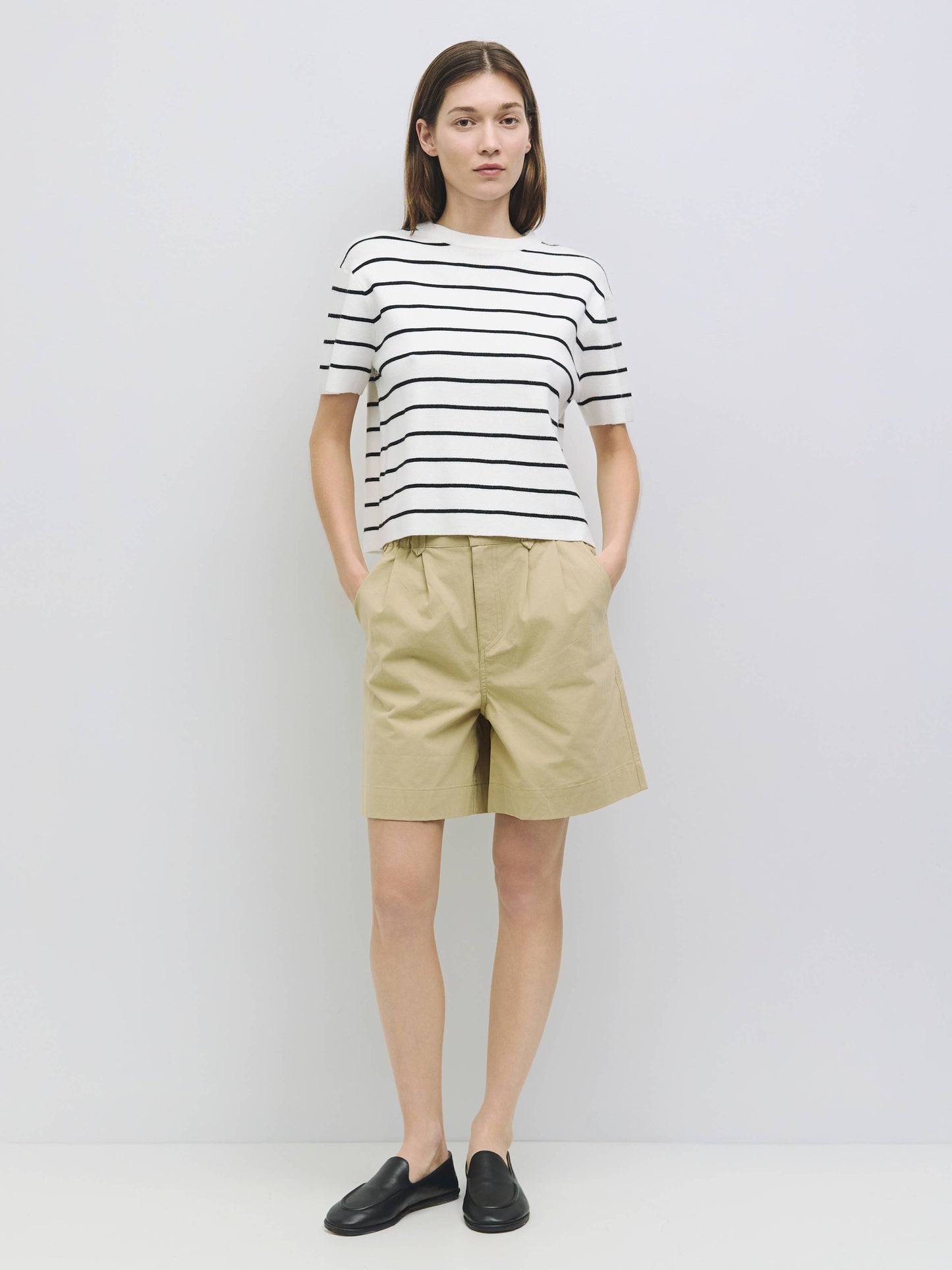 The Sade Top | Striped Boxy T-Shirt - Luxe EQ