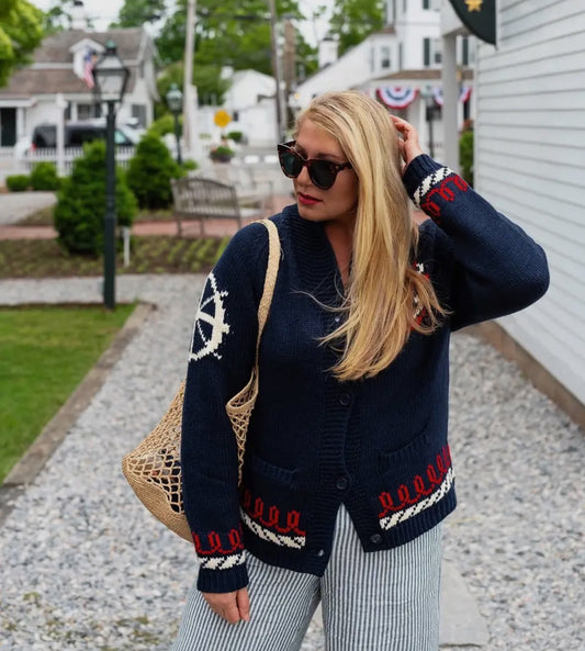 Pink Pineapple Varsity Cardigan