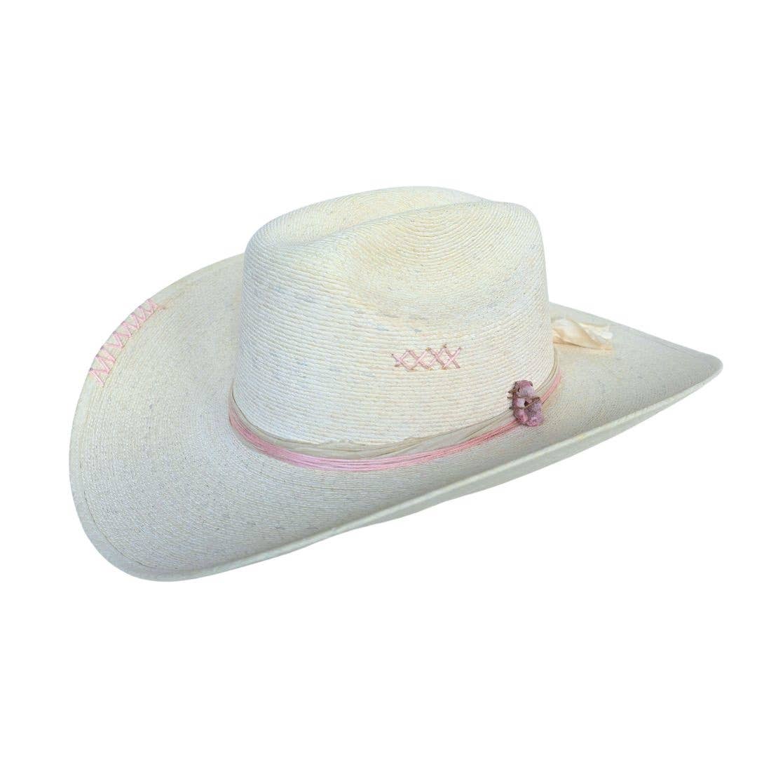 Giuliana Straw Cowboy Crown Hat - Luxe EQ
