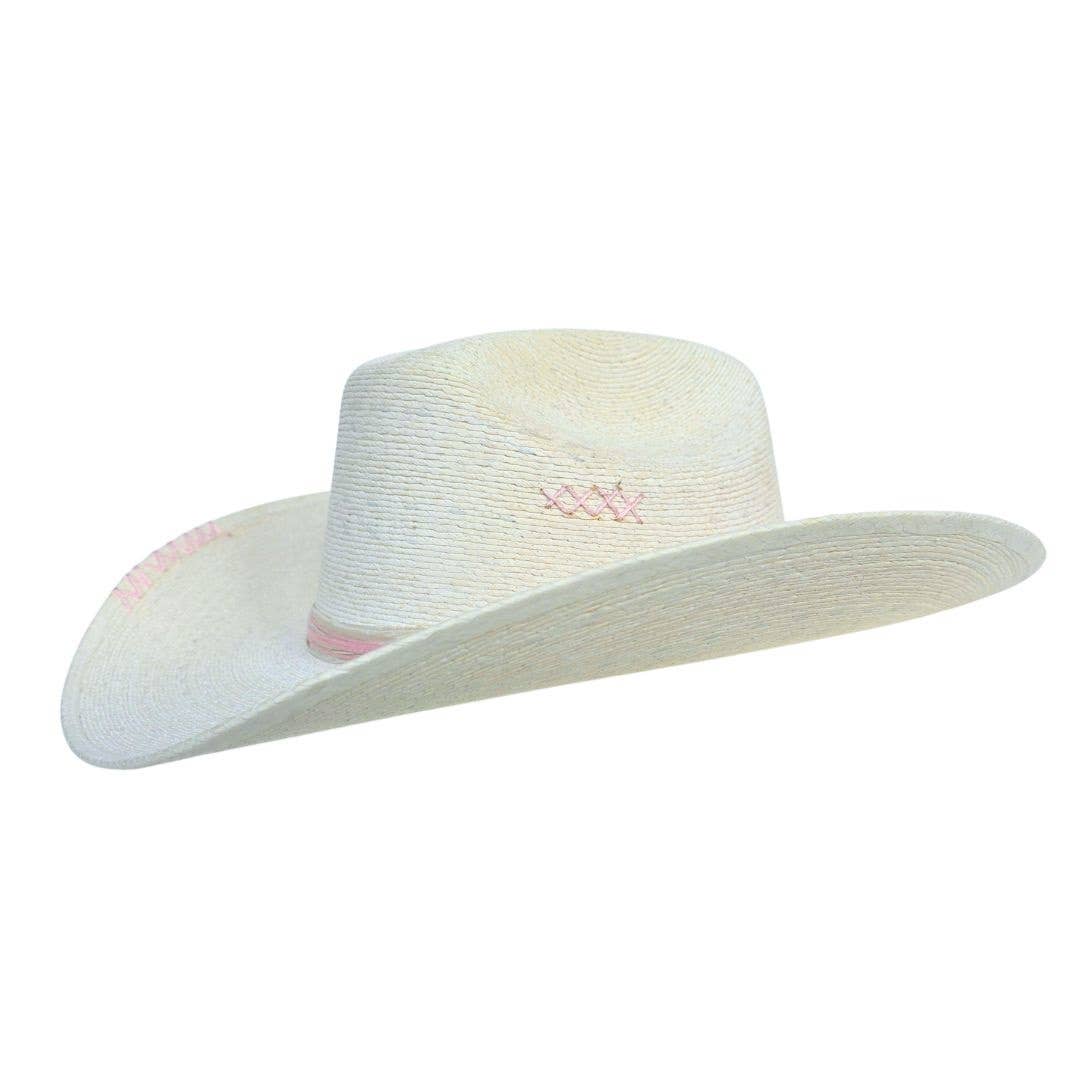 Giuliana Straw Cowboy Crown Hat - Luxe EQ