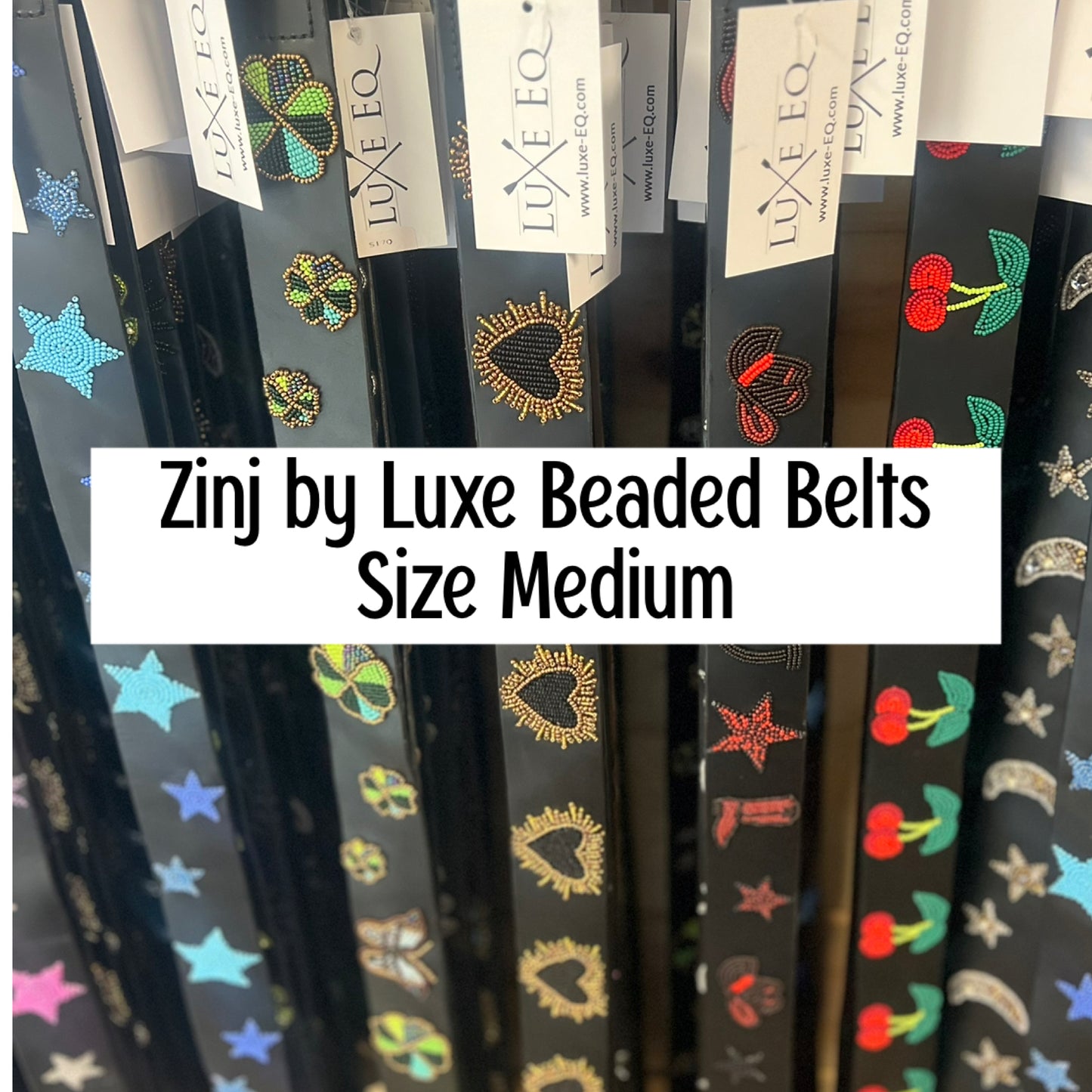 Zinj By Luxe EQ Size Medium Beaded Belts A-M