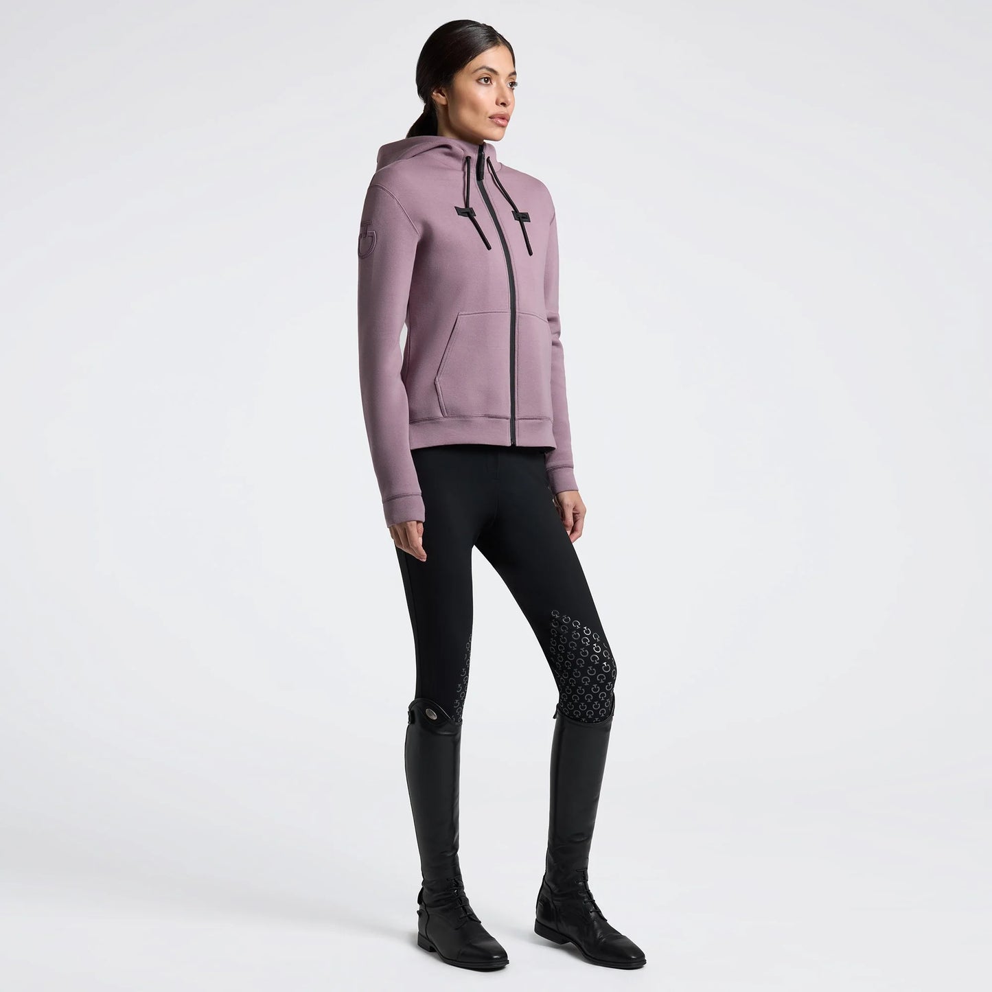 Cavalleria Toscana FED131 Ladies Cotton Zip Hoodie - Luxe EQ
