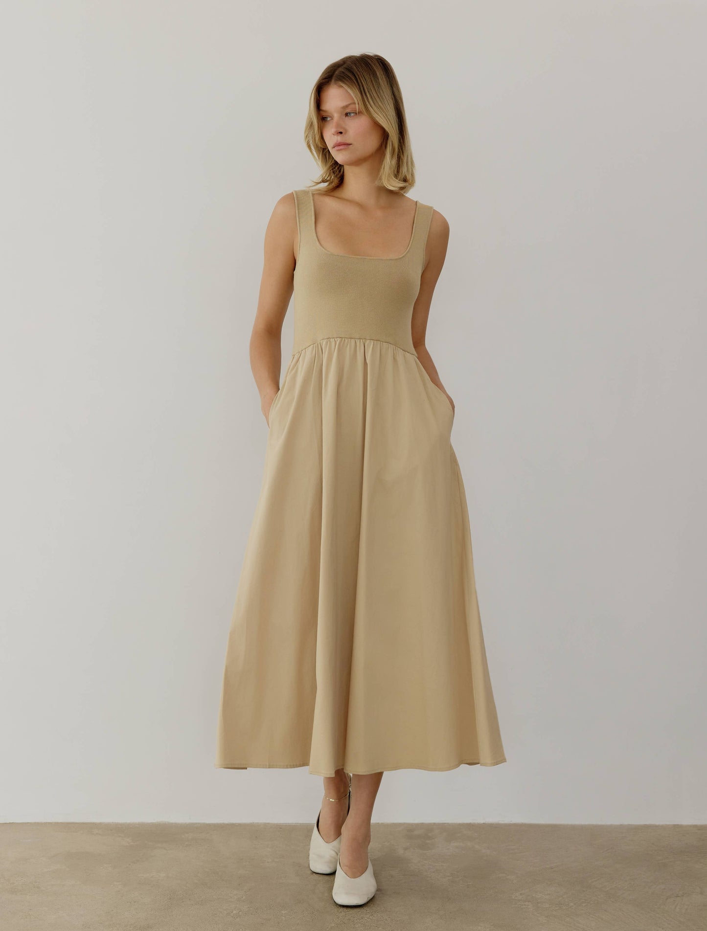 The Lucinda Dress | Sleeveless Maxi Dress with Pockets - Luxe EQ