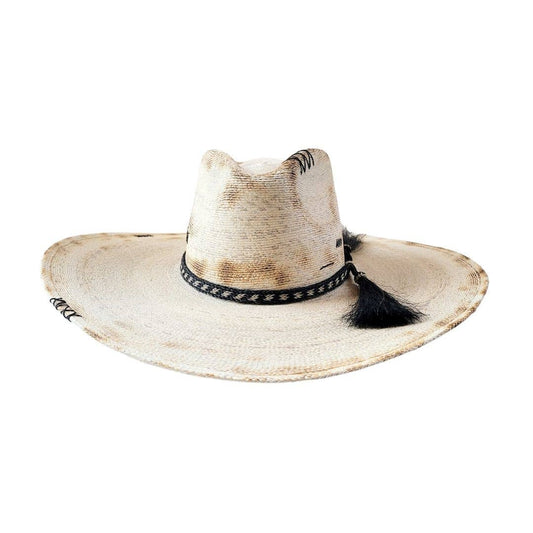 Shiloh Straw Western Crown Hat - Luxe EQ