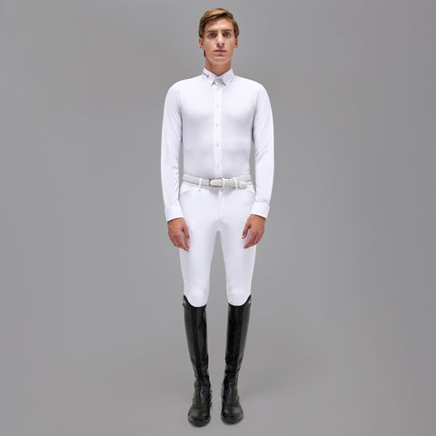 Cavalleria Toscana Men's Zip Jersey Insert Short Sleeve Sleeve Polo