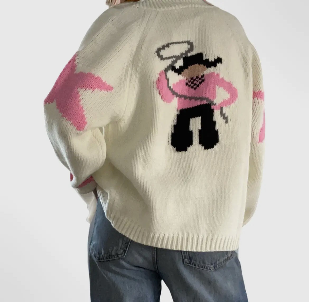 Pink Pineapple Varsity Cardigan - Luxe EQ