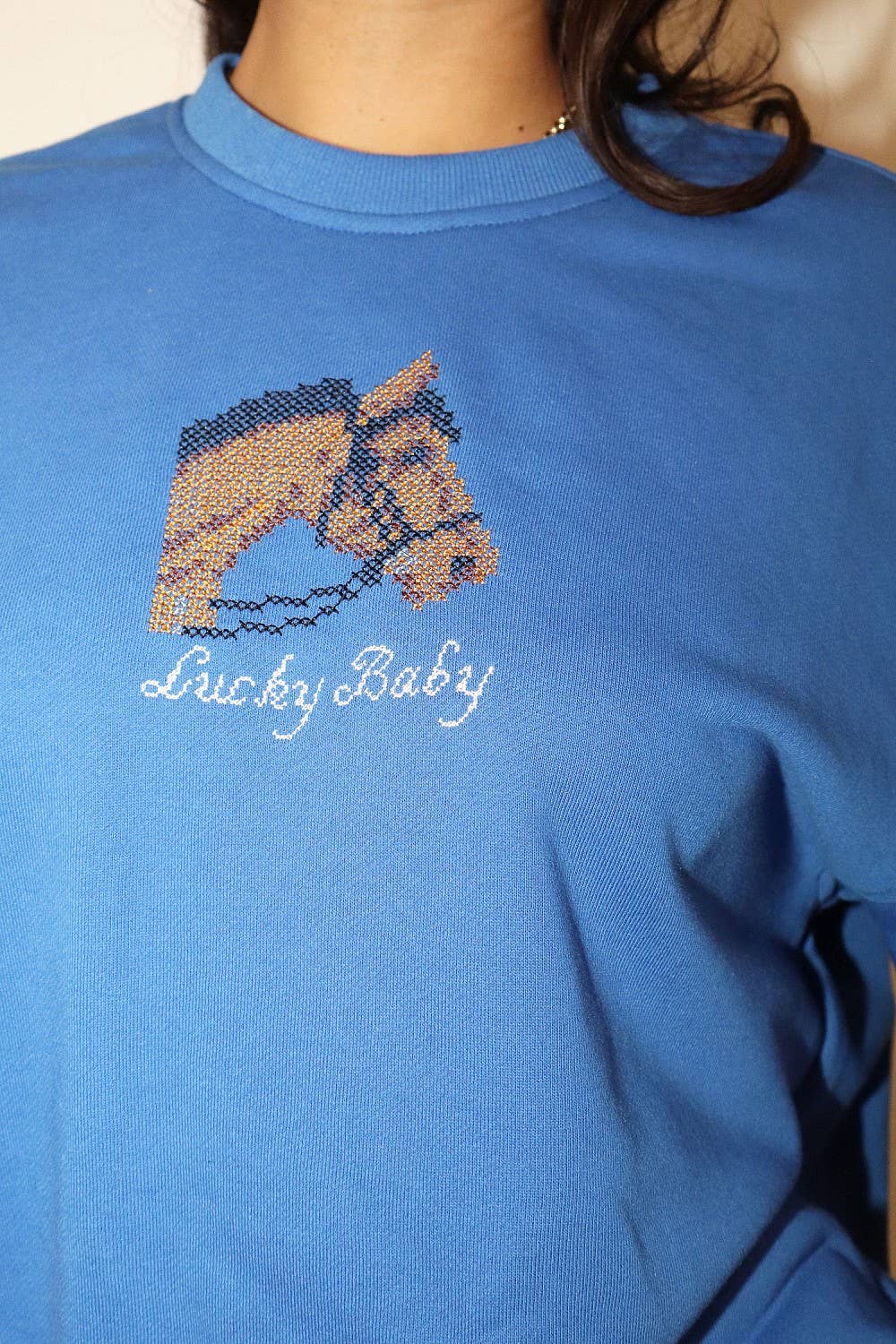 Lucky Baby Graphic Crewneck Sweatshirt