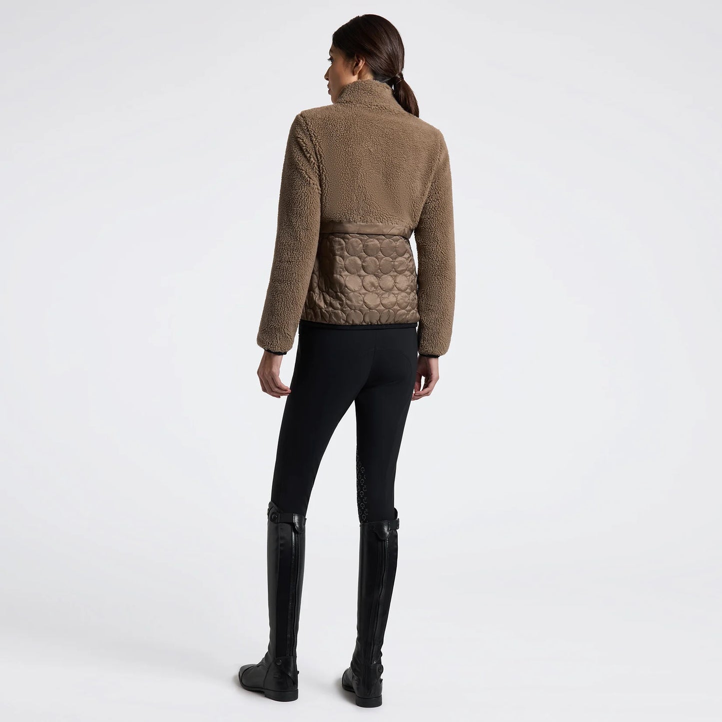Cavalleria Toscana MAD152 Teddy Bear Fleece & Nylon Zip Up - Luxe EQ