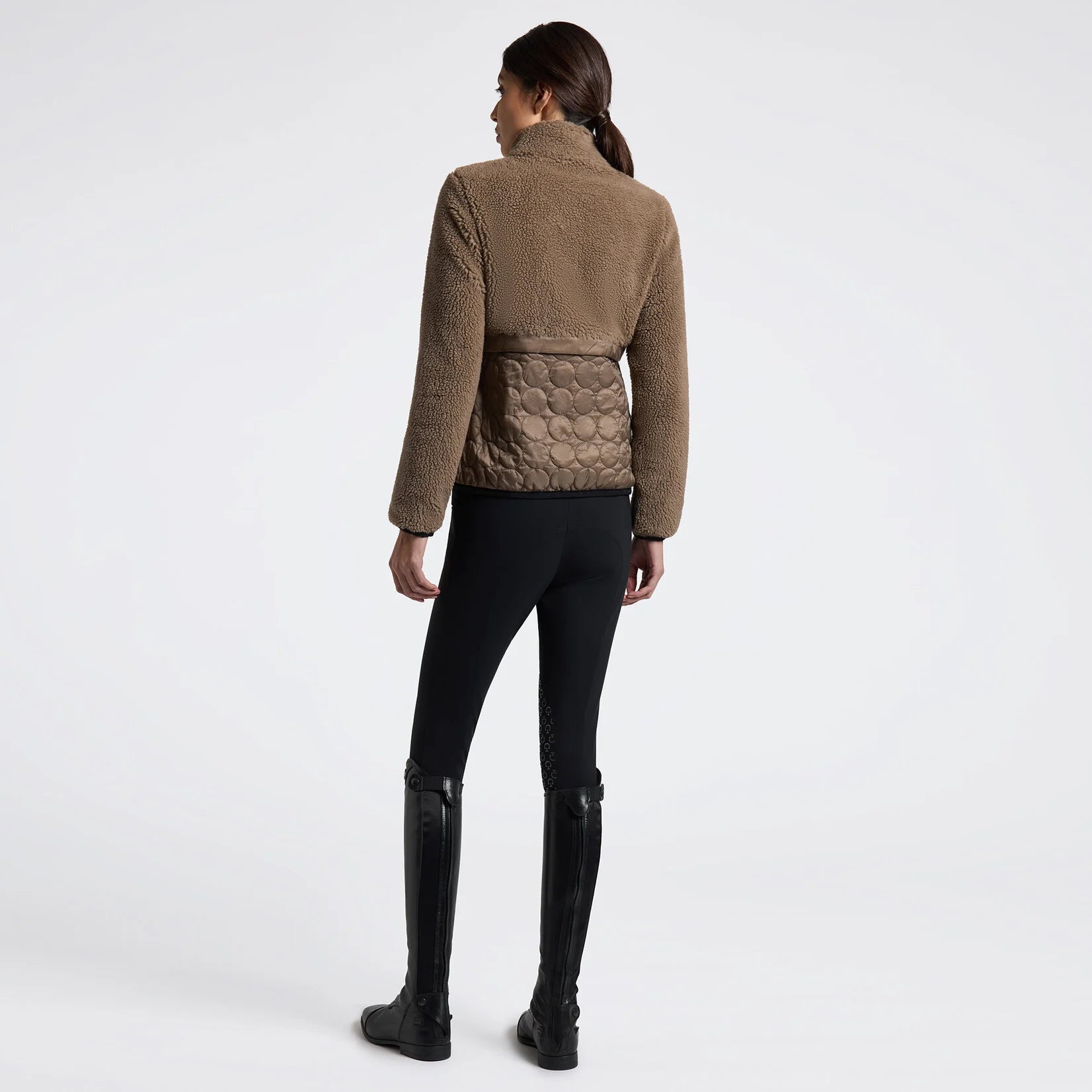 Cavalleria Toscana MAD152 Teddy Bear Fleece & Nylon Zip Up - Luxe EQ