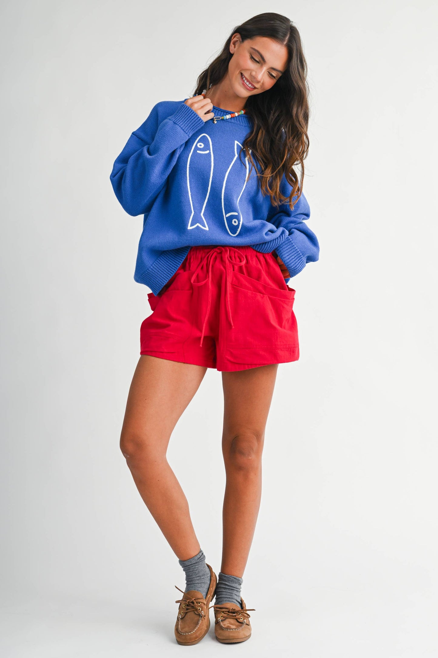 3434GK Oversized Graphic Knit Sweater