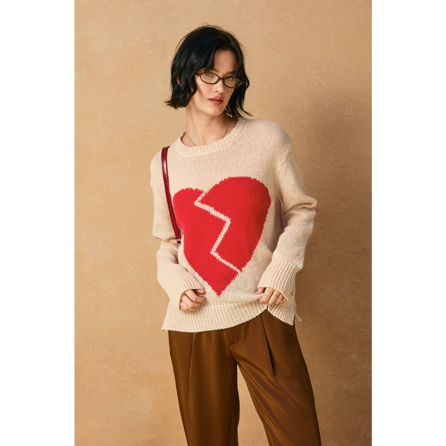 Broken Heart Relaxed Sweater - Luxe EQ