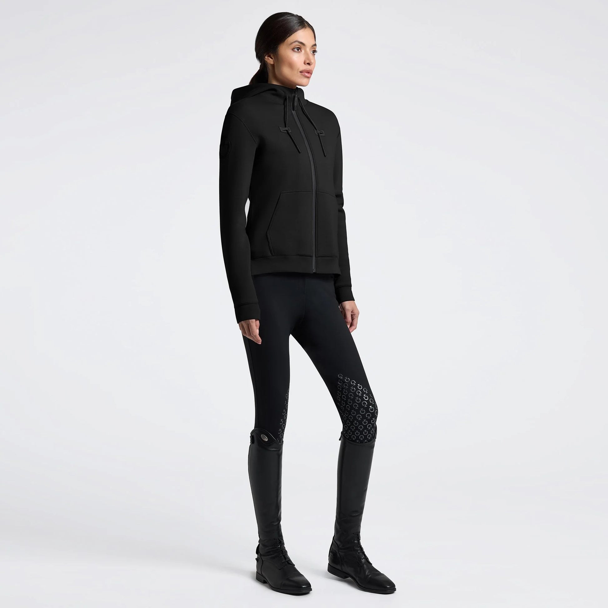 Cavalleria Toscana FED131 Ladies Cotton Zip Hoodie - Luxe EQ