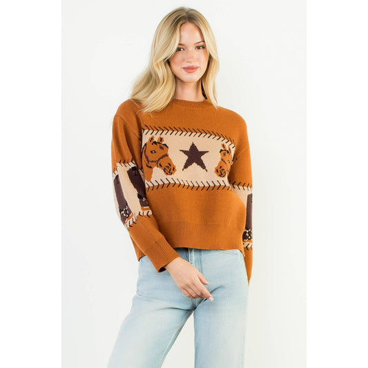 Long Sleeve Knit Sweater - Luxe EQ