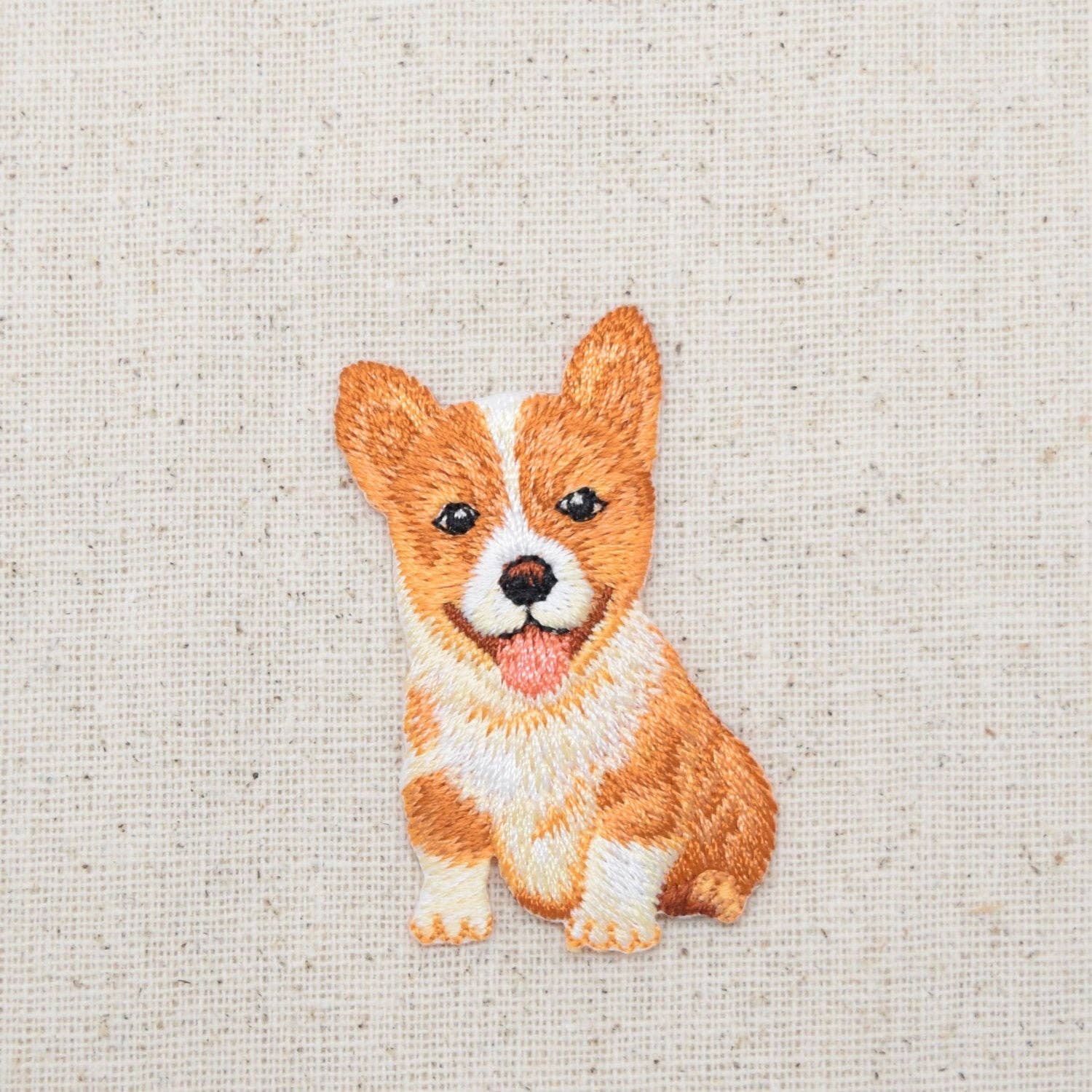 Corgi Puppy Dog Sitting Full Body  Embroidered Iron on Patch - Luxe EQ