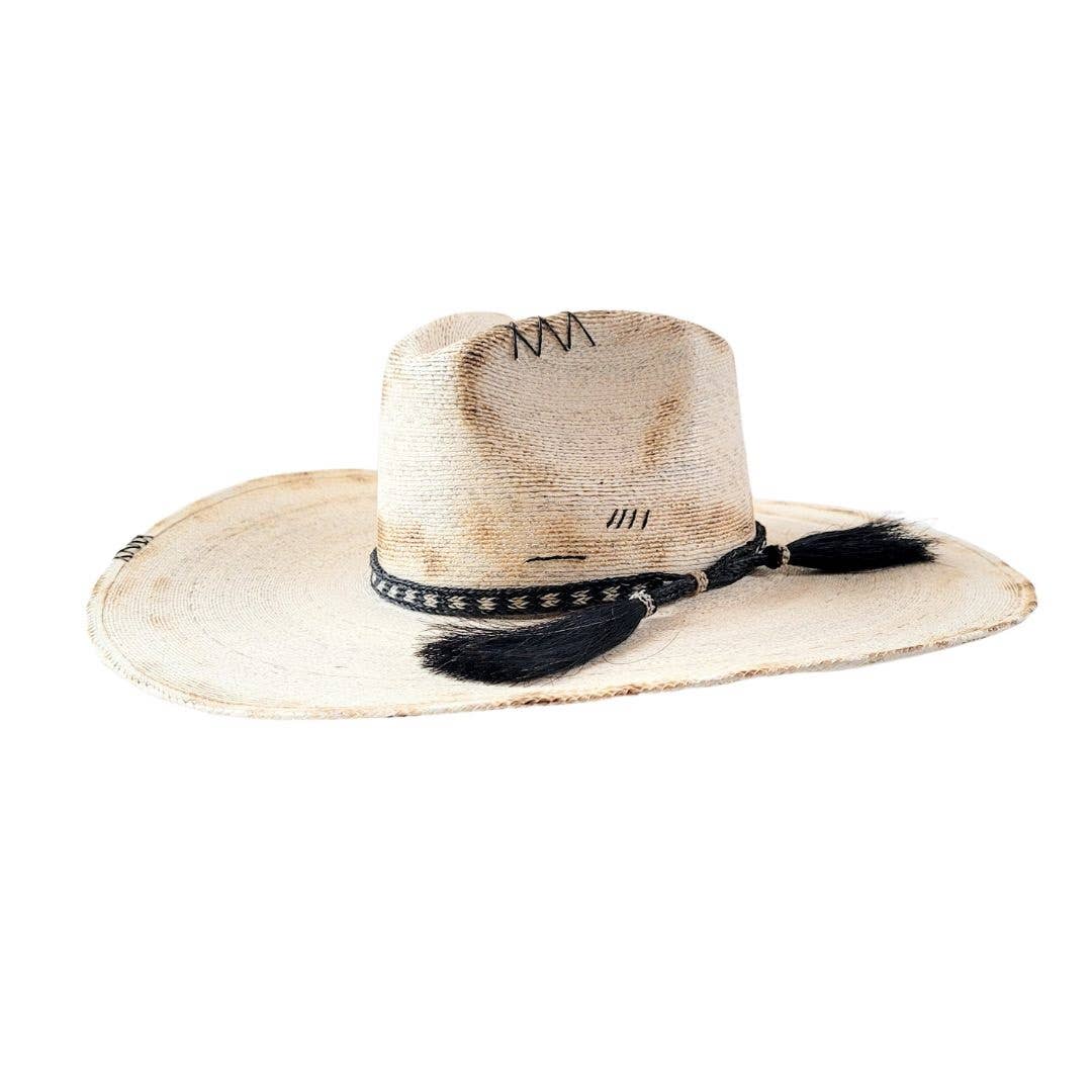 Shiloh Straw Western Crown Hat - Luxe EQ