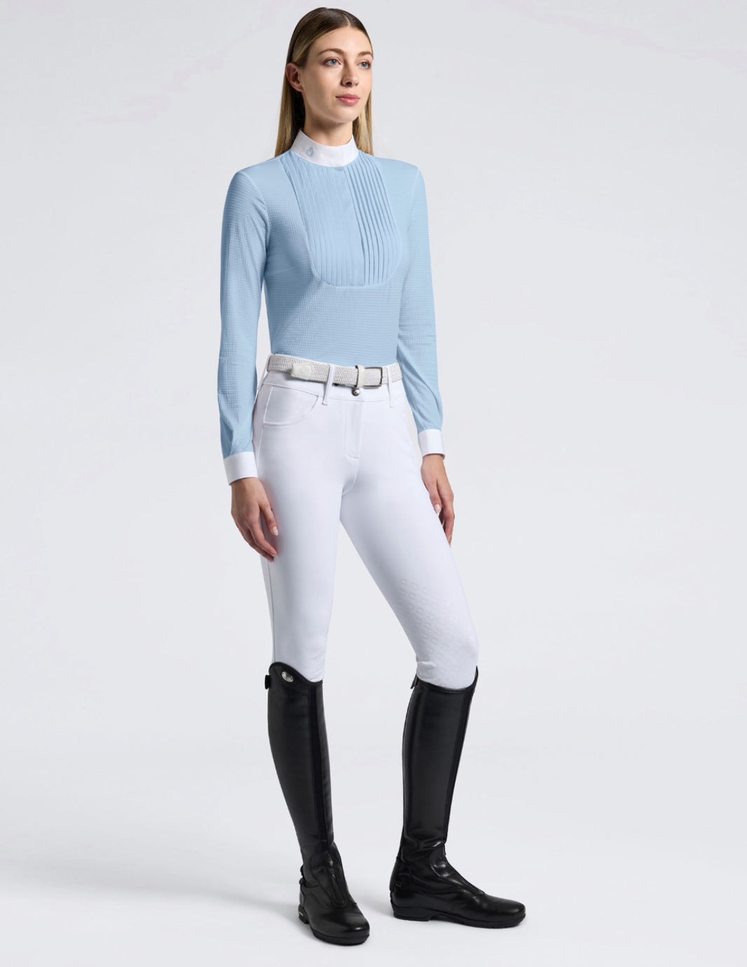 Cavalleria Toscana CAD273 Women's Pleated Bib Competition Shirt - Luxe EQ