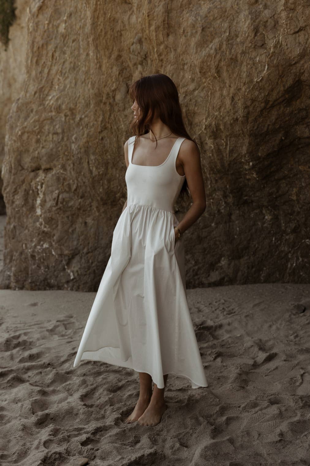 The Lucinda Dress | Sleeveless Maxi Dress with Pockets - Luxe EQ