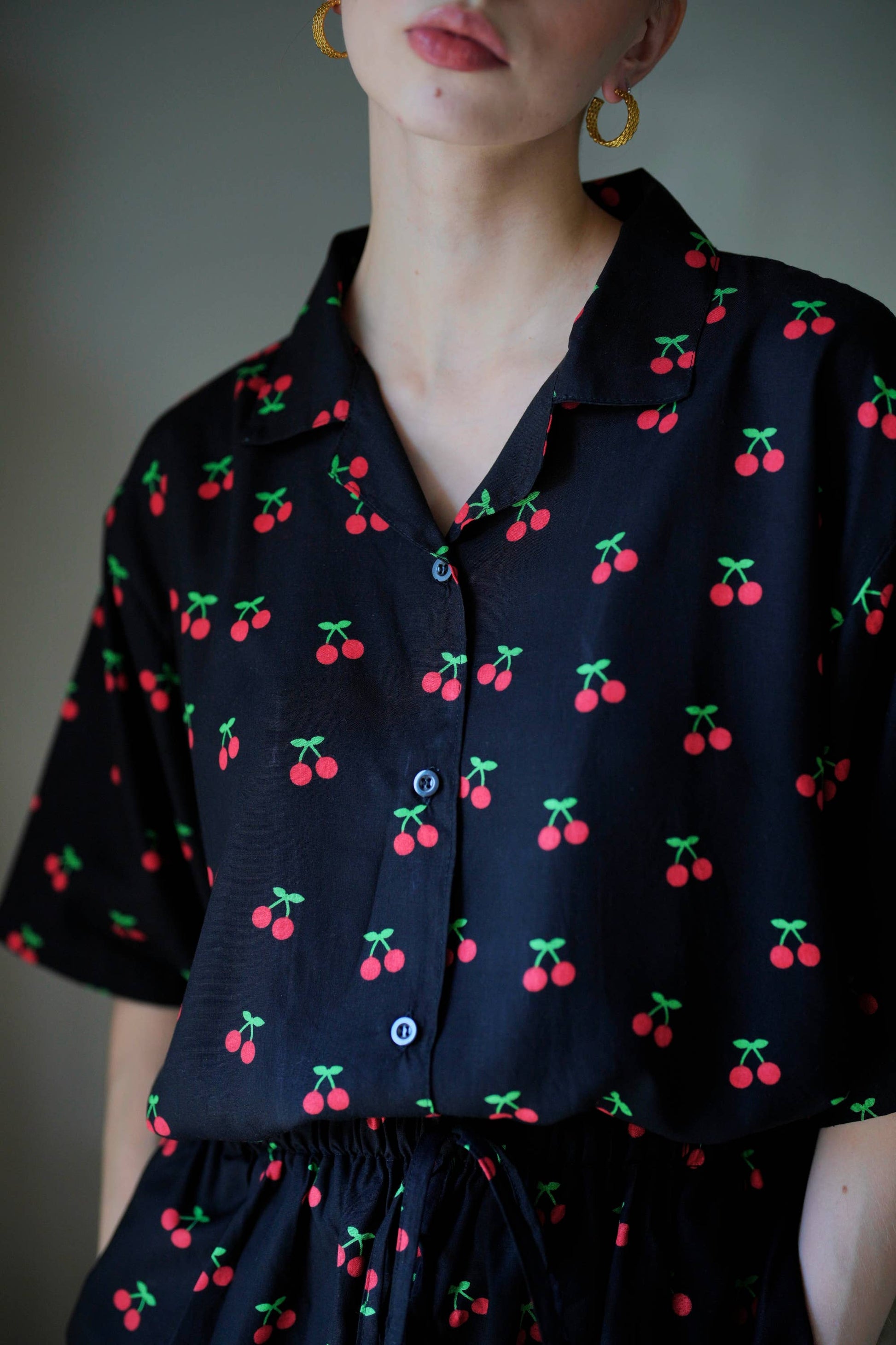 Cherry-Print Travel Matching Set - Luxe EQ