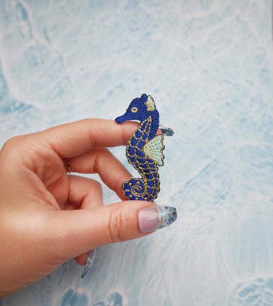 Iron-On Seahorse Patch
