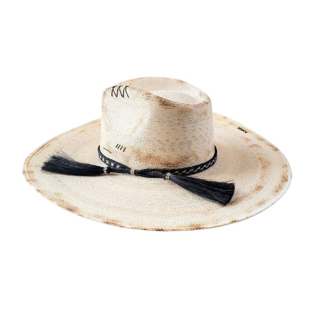 Shiloh Straw Western Crown Hat - Luxe EQ