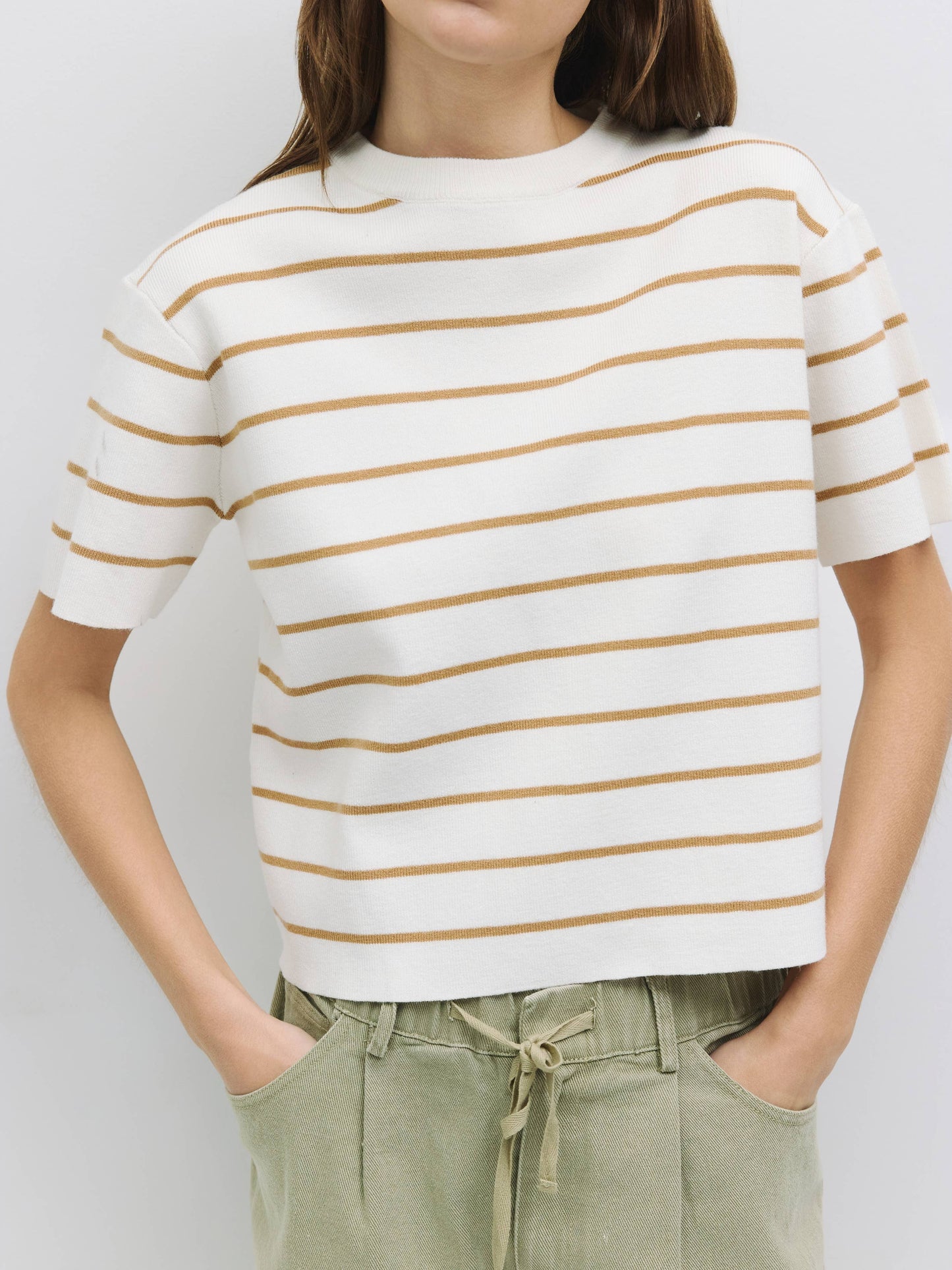 The Sade Top | Striped Boxy T-Shirt - Luxe EQ