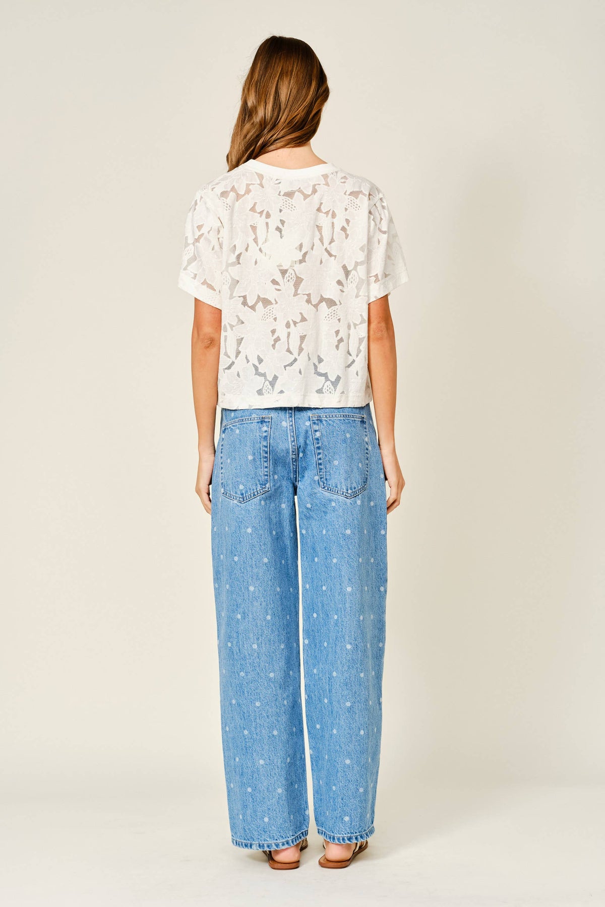 AJT6103 LACE FLORAL T SHIRTS