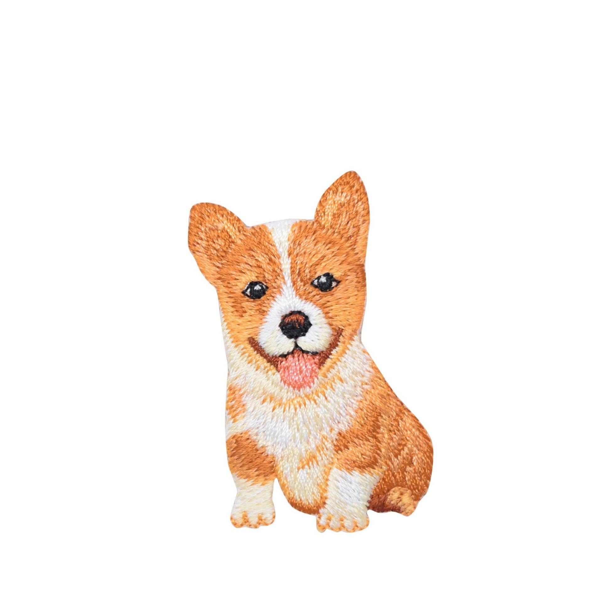 Corgi Puppy Dog Sitting Full Body  Embroidered Iron on Patch - Luxe EQ