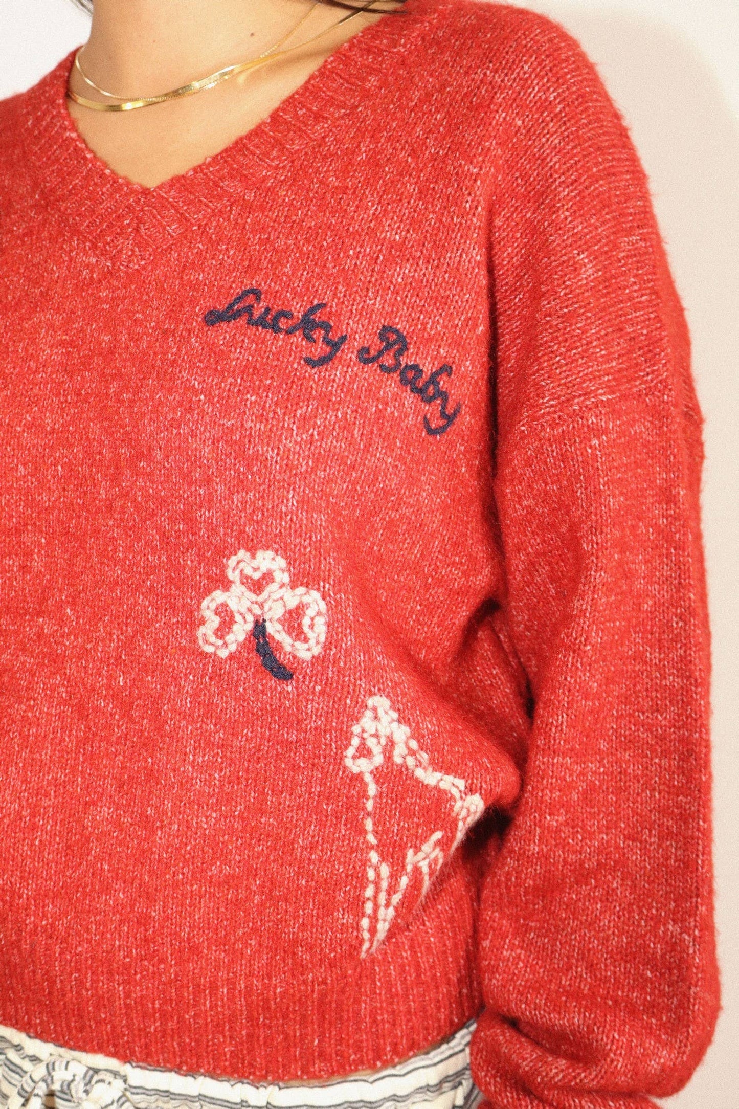 Lucky Baby Embroidered Sweater