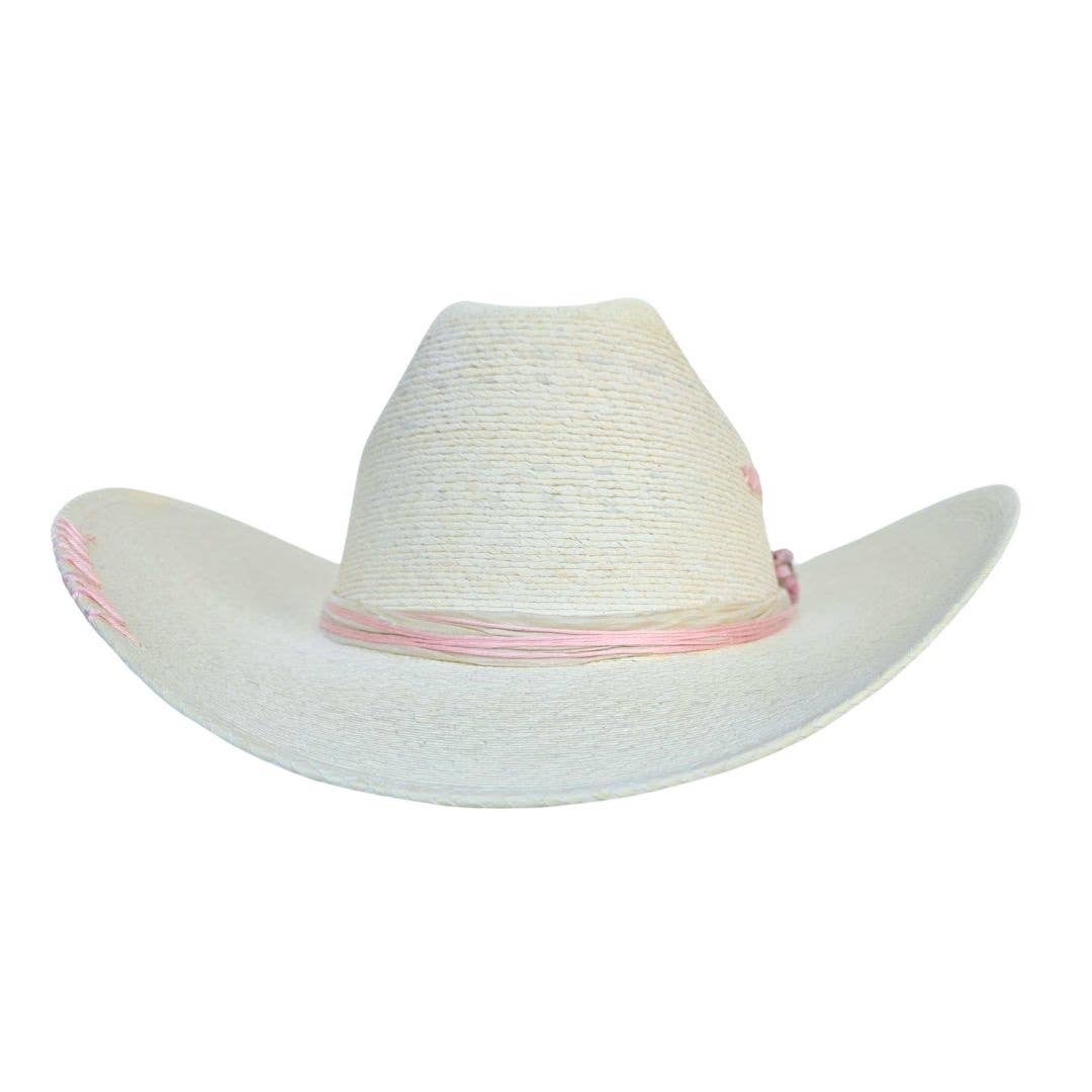 Giuliana Straw Cowboy Crown Hat - Luxe EQ